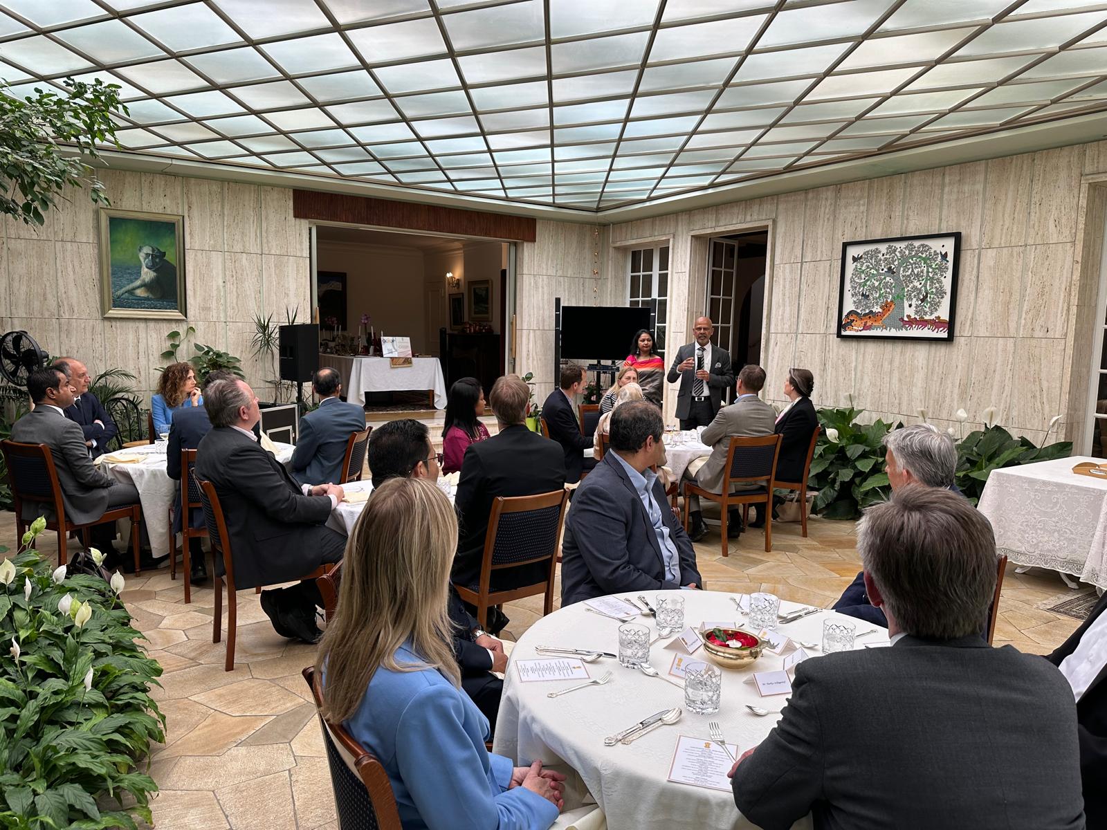 Ambassador Mridul Kumar hosted Ms. Helene Budliger Artieda, State Secretary for Economic Affairs (SECO) and Prof. Dr. Martina Hirayama, State Secretary for Education, Research and Innovation (SERI) at India House